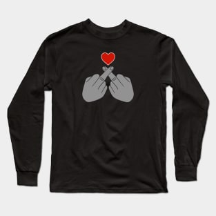 Finger Heart Long Sleeve T-Shirt